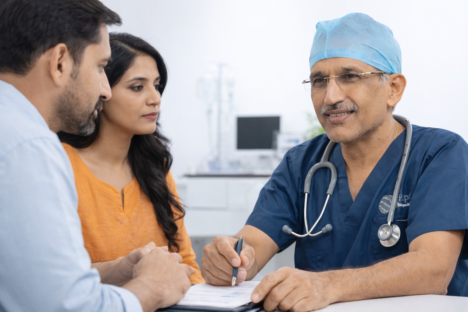 Doctor consulting with patient
