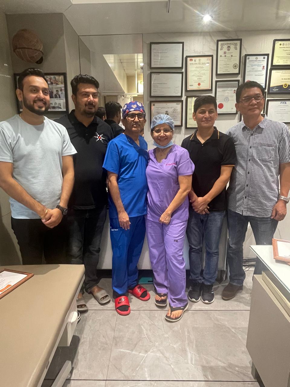 Dr. Rajan Modi with medical team